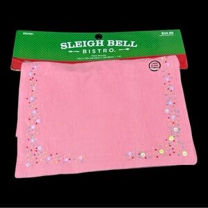 Pink Embellished Table Runner - NWT